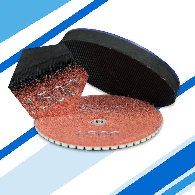 SALI 10 Pack Diamond Polishing Pads 4 Inch Wet Granite Stone Polish Pad Kit for Drill, Grinder, Polisher Polishing Pad for Concrete Marble Stone Countertop Quartz 1000# Grit - Image 5
